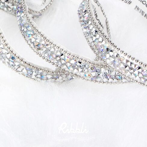 Ribbli Self Adhesive Resin Rhinestone Strips Diamond Ribbon,Rhinestone Sticker for Crafts,Champagne Bling Wrap Roll Use for Cake Decoration(Champagne,3/8 Inches x 3 Yards) in Kuwait