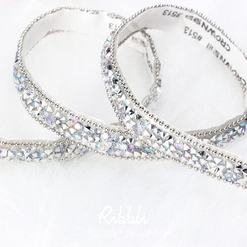 Ribbli Self Adhesive Resin Rhinestone Strips Diamond Ribbon,Rhinestone Sticker for Crafts,Champagne Bling Wrap Roll Use for Cake Decoration(Champagne,3/8 Inches x 3 Yards) in Kuwait