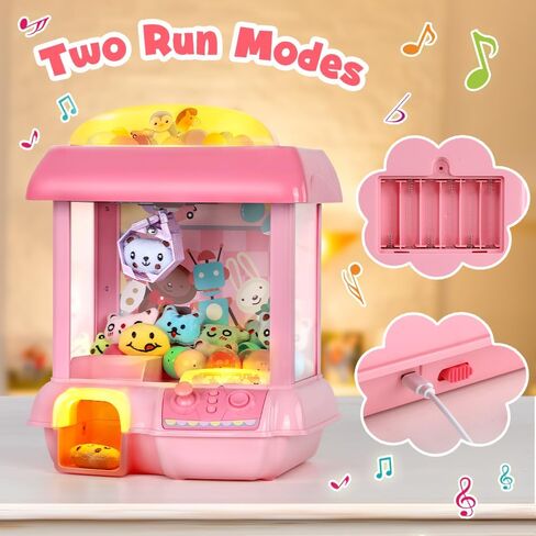 آلة مخلب سيريليم للأطفال، لعبة آلة مخلب بجهاز تحكم عن بعد 2.4 جيجا، لعبة آلة مخلب صغيرة لعبة داخلية مع نظام ذكي للموسيقى والإضاءة للحفلات، من أجل 3 4 5 6 فتيات in Kuwait