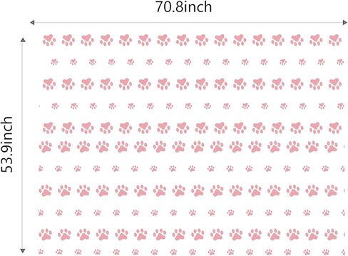 2 قطعة غطاء طاولة زهري مطبوع عليه مخالب كلب جرو لغلاف طاولة، لوازم حفلات عيد الميلاد (71 بوصة × 54 بوصة) in Kuwait