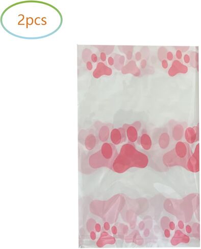 2 قطعة غطاء طاولة زهري مطبوع عليه مخالب كلب جرو لغلاف طاولة، لوازم حفلات عيد الميلاد (71 بوصة × 54 بوصة) in Kuwait