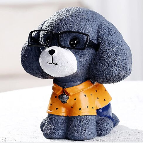 Jaugufiy Cute Puppy Peggy Bank Money Bank Coin Bank للأطفال، الراتنج الكلب عملة المال Piggy Bank الكلب تمثال زخرفة للأطفال هدية ديكور المنزل (رمادي) in Kuwait