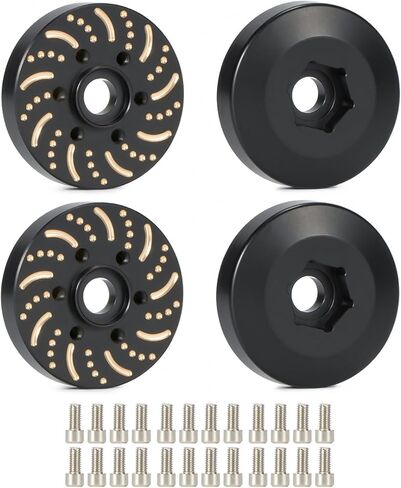 AMK 340g 1/10 RC Crawler Brass Weight 12mm Extended Wheel Hubs 12mm Hex Adapters 2.2 1.9 Beadlock Wheel Rims Universal for Axial SCX10 Capra TRX6 VS4-10 Gen8 Element Enduro TRX4 Upgrades(12mm) in Saudi Arabia