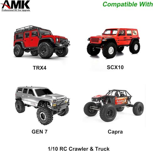 AMK 340g 1/10 RC Crawler Brass Weight 12mm Extended Wheel Hubs 12mm Hex Adapters 2.2 1.9 Beadlock Wheel Rims Universal for Axial SCX10 Capra TRX6 VS4-10 Gen8 Element Enduro TRX4 Upgrades(12mm) in Saudi Arabia