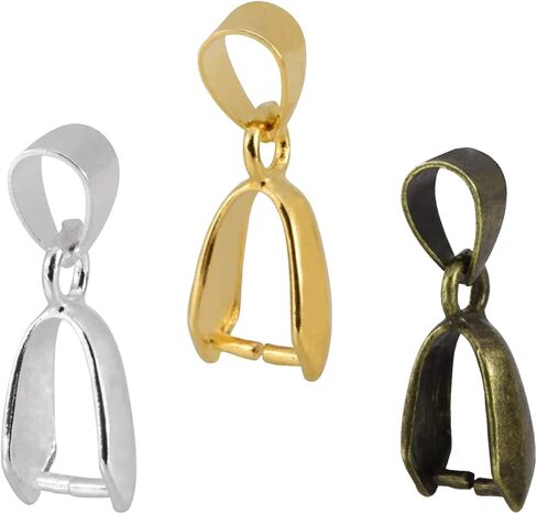 120 قطعة مشبك كفالة مشبك متدلى الخرز مشبك معدني مشبك مشبك معدني الخرزة موصل لصنع المجوهرات أبازيم توصيل حلي، 3 ألوان in Kuwait