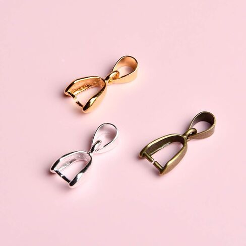 120 قطعة مشبك كفالة مشبك متدلى الخرز مشبك معدني مشبك مشبك معدني الخرزة موصل لصنع المجوهرات أبازيم توصيل حلي، 3 ألوان in Kuwait