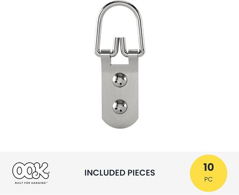 OOK 535916 ReadyScrew D-Ring Mirror and Picture Hangers, Steel, Zinc Plated, 25lbs (14 Set) in Kuwait