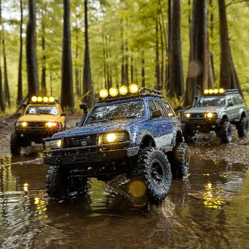 BEEZRC FMS RC Crawler 1/18 FCX18 Land Cruiser LC80 RTR Toyota Licensed 4WD RC Rock Truck 2.4Ghz 900mAh Hobby Grade RC Car Model Mini Remote Control Car Off Road Vehicle FMS11831RTRYL (Yellow) in Kuwait