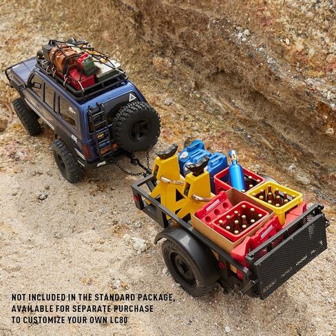 BEEZRC FMS RC Crawler 1/18 FCX18 Land Cruiser LC80 RTR Toyota Licensed 4WD RC Rock Truck 2.4Ghz 900mAh Hobby Grade RC Car Model Mini Remote Control Car Off Road Vehicle FMS11831RTRYL (Yellow) in Kuwait
