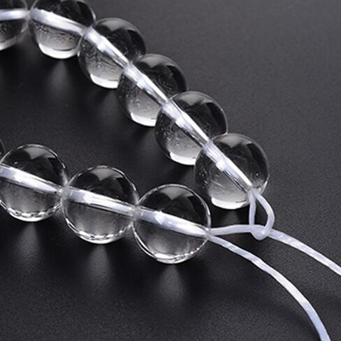 180 ياردة/525FT سلسلة سوار، 1 مم سلسلة مرنة كريستال تمتد الخرز سلسلة سلسلة بيضاء واضحة سلسلة مرنة لصنع الأساور الديكور وصناعة المجوهرات (2 حزمة) in Kuwait