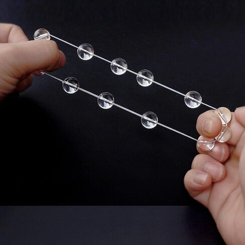 180 ياردة/525FT سلسلة سوار، 1 مم سلسلة مرنة كريستال تمتد الخرز سلسلة سلسلة بيضاء واضحة سلسلة مرنة لصنع الأساور الديكور وصناعة المجوهرات (2 حزمة) in Kuwait