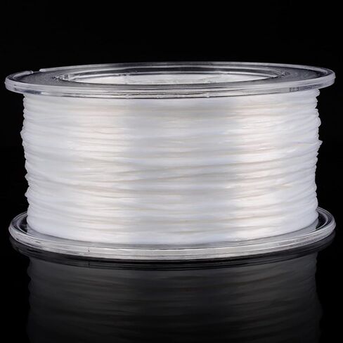 180 ياردة/525FT سلسلة سوار، 1 مم سلسلة مرنة كريستال تمتد الخرز سلسلة سلسلة بيضاء واضحة سلسلة مرنة لصنع الأساور الديكور وصناعة المجوهرات (2 حزمة) in Kuwait