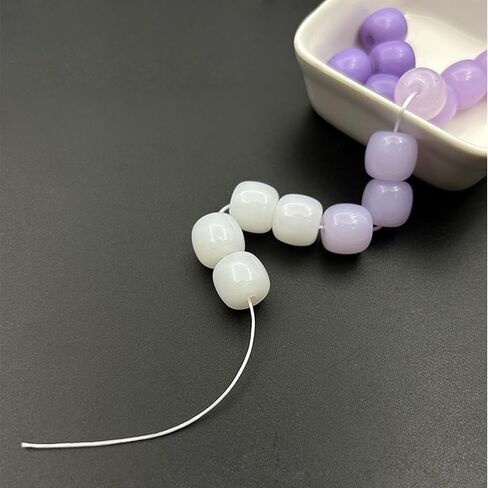 180 ياردة/525FT سلسلة سوار، 1 مم سلسلة مرنة كريستال تمتد الخرز سلسلة سلسلة بيضاء واضحة سلسلة مرنة لصنع الأساور الديكور وصناعة المجوهرات (2 حزمة) in Kuwait