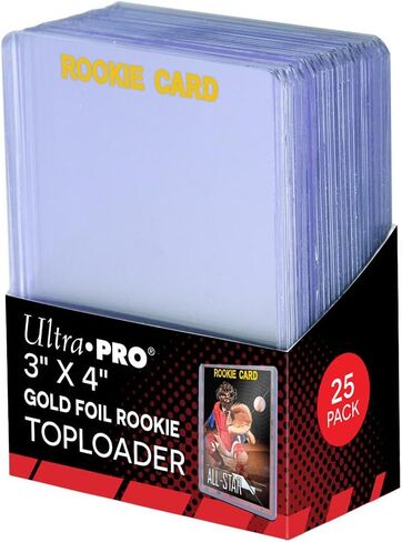 Ultra Pro 3" X 4" Rookie Gold Toploader 25ct in Saudi Arabia