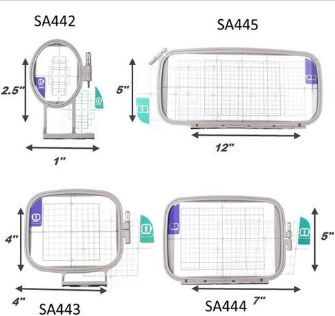 LNKA SA444-حلقات تطريز كبيرة مقاس 7 بوصة × 5 بوصة لأخيه PE800 PE770 780D PE700 PC6500 Brother Innovis 1250 700 آلات الخياطة in Kuwait