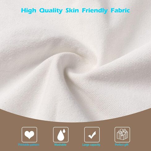 24 قطعة من حقائب حمل التسامي الفارغة المصنوعة من القماش، شنط بقالة لنقل الحرارة من الفينيل للحرف اليدوية، ابيض، 24 قطعة in Kuwait