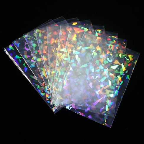 Black Lotus 100CT Double Side Foil Gemstone Rainbow Laser Flashing Holographic Photo YGO Card Sleeves Trading Cards Shield Magic Protector Protective Idol Cover (Gemstone 61x88mm) in Kuwait