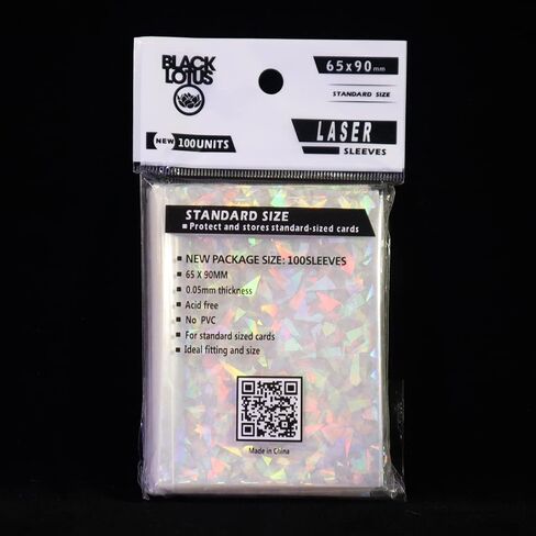 Black Lotus 100CT Double Side Foil Gemstone Rainbow Laser Flashing Holographic Photo YGO Card Sleeves Trading Cards Shield Magic Protector Protective Idol Cover (Gemstone 61x88mm) in Kuwait