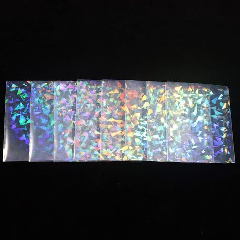 Black Lotus 100CT Double Side Foil Gemstone Rainbow Laser Flashing Holographic Photo YGO Card Sleeves Trading Cards Shield Magic Protector Protective Idol Cover (Gemstone 61x88mm) in Kuwait