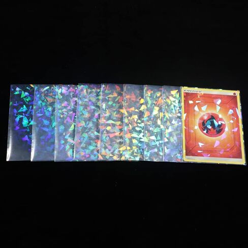 Black Lotus 100CT Double Side Foil Gemstone Rainbow Laser Flashing Holographic Photo YGO Card Sleeves Trading Cards Shield Magic Protector Protective Idol Cover (Gemstone 61x88mm) in Kuwait