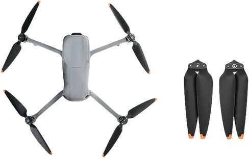 زوجان من المراوح القابلة للطي 8747F شفرات لملحقات DJI Mavic Air 3، منخفضة الضوضاء، مراوح التثبيت السريع ملحقات الطائرة بدون طيار باللون البرتقالي in Kuwait
