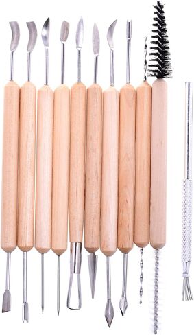 Pack of 11 Clay Cleaning Carving Shaping Tool Set for Pottery Sculpture in Saudi Arabia