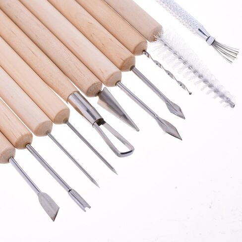 Pack of 11 Clay Cleaning Carving Shaping Tool Set for Pottery Sculpture in Saudi Arabia