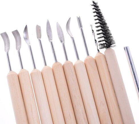 Pack of 11 Clay Cleaning Carving Shaping Tool Set for Pottery Sculpture in Saudi Arabia