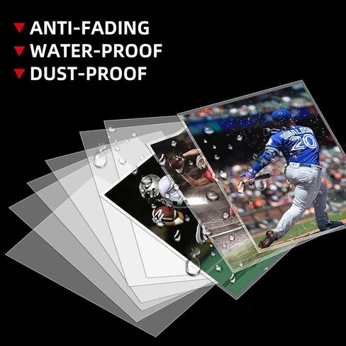 1000 قطعة من أغلفة البطاقات لبطاقات التداول، وأغلفة بطاقات بيني مناسبة للبطاقات القابلة للجمع، وبطاقات كرة القدم، والبطاقات الرياضية، وبطاقات الألعاب in Kuwait