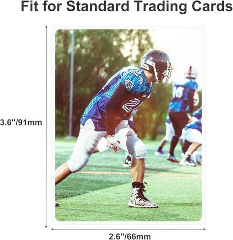 1000 قطعة من أغلفة البطاقات لبطاقات التداول، وأغلفة بطاقات بيني مناسبة للبطاقات القابلة للجمع، وبطاقات كرة القدم، والبطاقات الرياضية، وبطاقات الألعاب in Kuwait