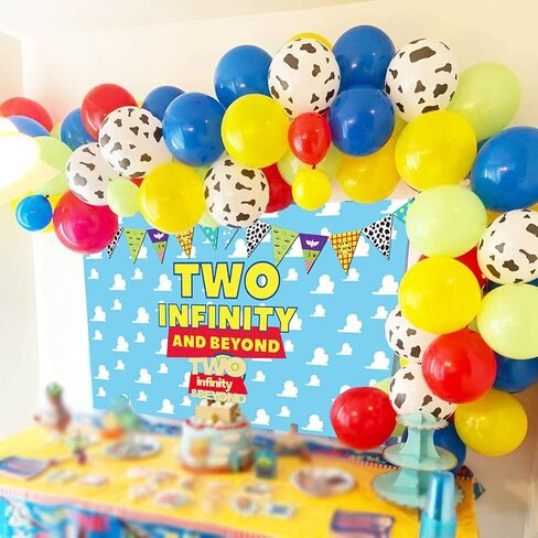 لافتة عيد الميلاد تو إنفينيتي آند بيوند من هيتون بتصميم كعكة من الجيل الثاني مستوحاة من قصة عيد الميلاد الثاني لمستلزمات الحفلات ديكورات دعائم الصور للفتيات والأولاد in Kuwait