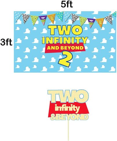 لافتة عيد الميلاد تو إنفينيتي آند بيوند من هيتون بتصميم كعكة من الجيل الثاني مستوحاة من قصة عيد الميلاد الثاني لمستلزمات الحفلات ديكورات دعائم الصور للفتيات والأولاد in Kuwait