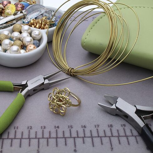 سلك المجوهرات الألماني الاحترافي من Beadsmith - قطر 1.0 ملم، قياس 18، ملف 3 أمتار - نحاس 100% - سلك خرز يستخدم في صناعة المجوهرات، وتغليف الأسلاك، والنحت، والزهور، والنمذجة وغيرها من الفنون والحرف اليدوية الأخرى in Kuwait