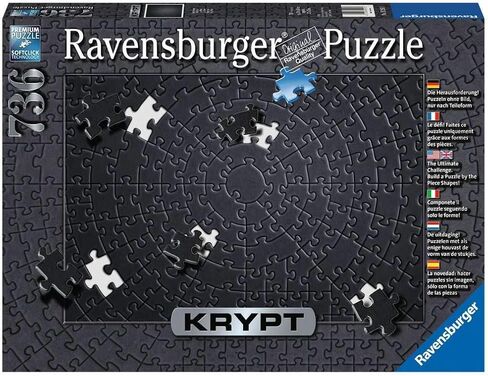 لعبة أحجية كريبت بلاك 15260 من رافنسبورجر 736 قطعة للبالغين، كل قطعة فريدة من نوعها، وتضمن تقنية سوفت كليك أن القطع تتناسب معًا بشكل مثالي، 68.58 سم × 50.8 سم in Kuwait