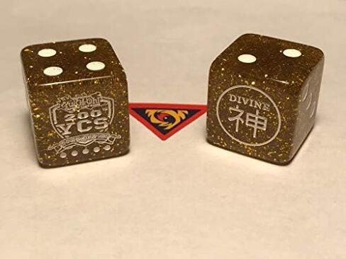 Championship Series Dice Game Set Replica - Divine & YCS Logo Engraved Dice Set of 2 for TCG in Kuwait