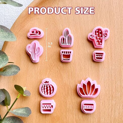 KEOKER Clay Cutters for Polymer Clay Jewelry, Cactus Polymer Clay Cutters for Earrings Jewelry Making, 10 Shapes Potted Plant Clay Earrings Cutters, Clay Cutters (Potted Plant Clay Cutters 2) in Saudi Arabia