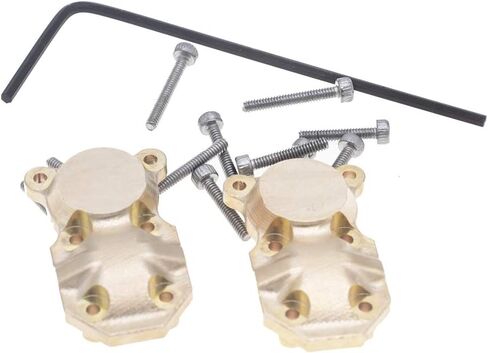 2Pcs Brass Diff Cover for 1/24 Axial SCX24 AXI90081 AXI00001 AXI00002 AXI00004 RC Crawler Car in Kuwait