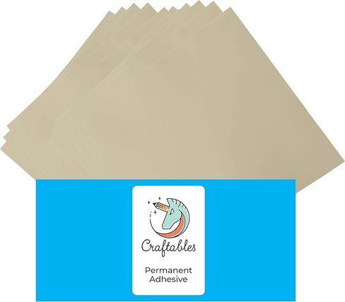 أوراق فينيل بيج من كرافتبابلز - متينة ولاصقة ولامعة ومقاومة للماء | (10) 30.48 سم × 30.48 سم - للحرف اليدوية والكريكوت والصورة الظلية والتعبيرات والكاميو والعلامات in Kuwait
