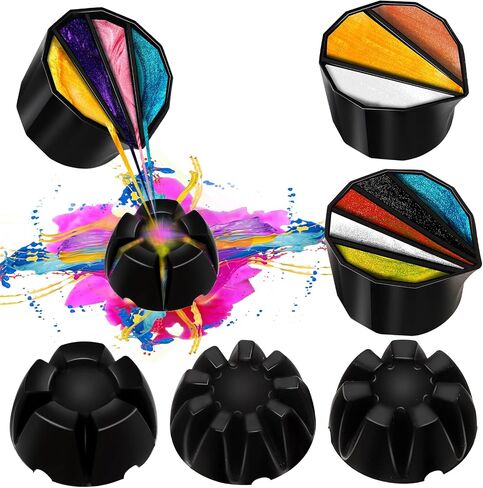 6 PCS Split Cups for Paint Pouring, Flower Pour Cups Acrylic Pouring Split Cups Paint Tools Fluid Painting Supplies Kit for DIY Pouring Paint and Creating Patterns in Saudi Arabia