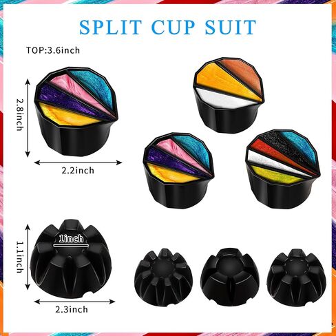6 PCS Split Cups for Paint Pouring, Flower Pour Cups Acrylic Pouring Split Cups Paint Tools Fluid Painting Supplies Kit for DIY Pouring Paint and Creating Patterns in Saudi Arabia