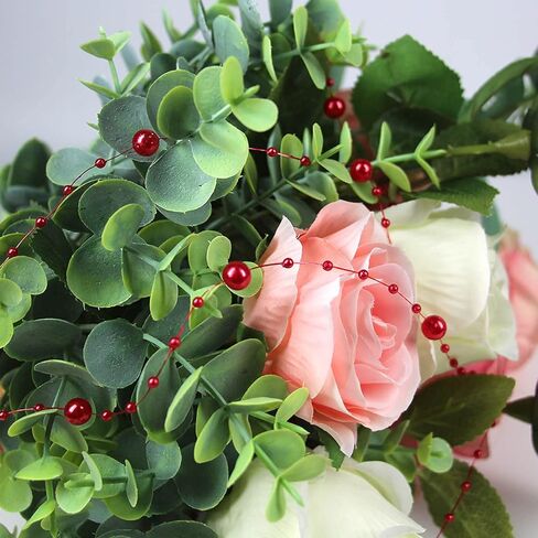 أورغريمار 196 قدم سلسلة خرز لفة 8 مم و 3 مم سلسلة خرز مختلطة لصنع المجوهرات DIY الحرف قلادة إكليل حفلة الزفاف (أحمر) in Kuwait