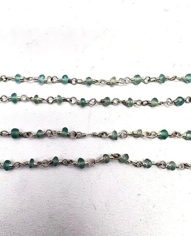 Aquamarine 36Inch Silver Plated 3mm Round Faceted Beads Necklace Chains Bulk for DIY Necklace Bracelet Choker Jewelry Making DIY Crafting Accessories 3 Feet DSH03PM:74 in Kuwait