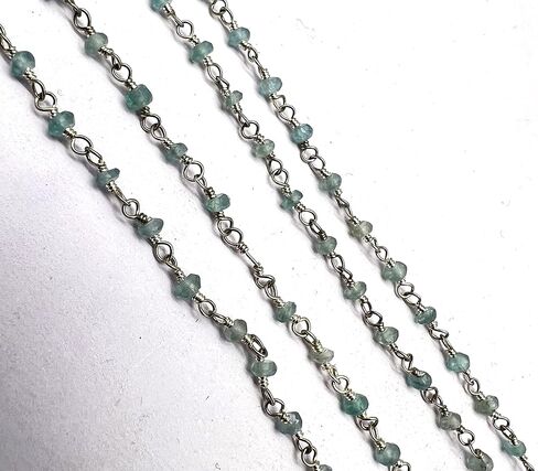 Aquamarine 36Inch Silver Plated 3mm Round Faceted Beads Necklace Chains Bulk for DIY Necklace Bracelet Choker Jewelry Making DIY Crafting Accessories 3 Feet DSH03PM:74 in Kuwait