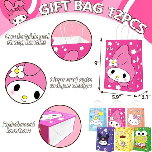 120 قطعة من هدايا حفلات عيد ميلاد كيتي من ليل، لوازم حفلات عيد ميلاد مرحبًا للأطفال، تتضمن ملصق وجه، سلاسل مفاتيح كاواي، بروش، طوابع، ربطات شعر وملصقات، هدايا عيد ميلاد، حقائب هدايا للفتيات in Kuwait