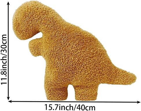 YOMOTREE Dino Chicken Nugget Plush، وسادة قطع الدجاج الناعمة على شكل ديناصور لهدايا عيد الميلاد، ديكورات الحفلات ذات الطابع الديناصور (Dino-C-Large) in Kuwait
