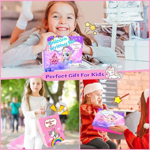 Y YOFUN Unicorns Gifts for Girls - Unicorn Stationary Set, Unicorn Toys for Kids, Art Supplies, Birthday, Christmas Gifts for 6 7 8 9 10 11 12 Years Old Girl, Preteen Craft Toys in Kuwait