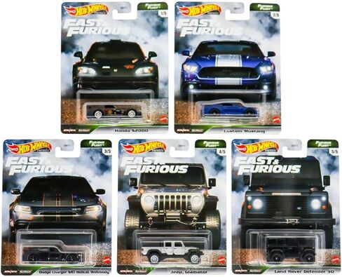 Hot Wheels Premium Fast & Furious Fleet Complete Set of 5 Diecast Vehicles from GBW75-956N Release in Saudi Arabia