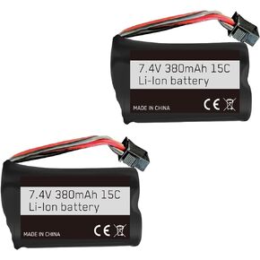 VOLANTEXRC 2pcs 7.4V 380mAh Lilon Battery for Remote Control Boats 795-3, 795-4, 795-5 in Kuwait