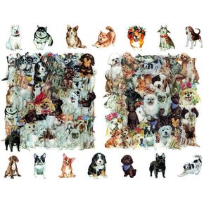 180 قطعة من ملصقات الكلاب اللطيفة 6 موضوعات مع المسترد الذهبي، كلب الراعي، البلدغ، تيدي، بيغل، روتويللر جرو هزلي ملصقات ذاتية اللصق للأطفال ألعاب هدايا للأولاد والبنات زجاجة مياه كمبيوتر محمول، لوح تزلج، لوازم حفلات أعياد الميلاد Scarpbooki in Kuwait