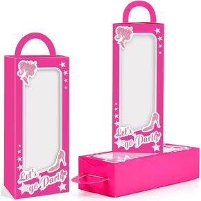 20pcs Hot Pink Doll Party Favor Boxes,Pink Girls Party Favor Boxes Hot Pink Bachelorette Birthday Party Decoration Goodie Bag Candy Boxes for 90s Doll Girls Birthday Party Cowgirl Birthday Bridal Shower Supplies in Kuwait